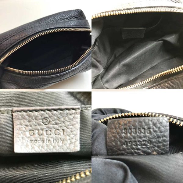 3 gu230824 1m 03 Gucci Cosmetic Pouch Soho Leather Black