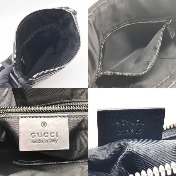 3 gu230921 2m 03 Gucci Shoulder Sherry Line GG Canvas Black Beige