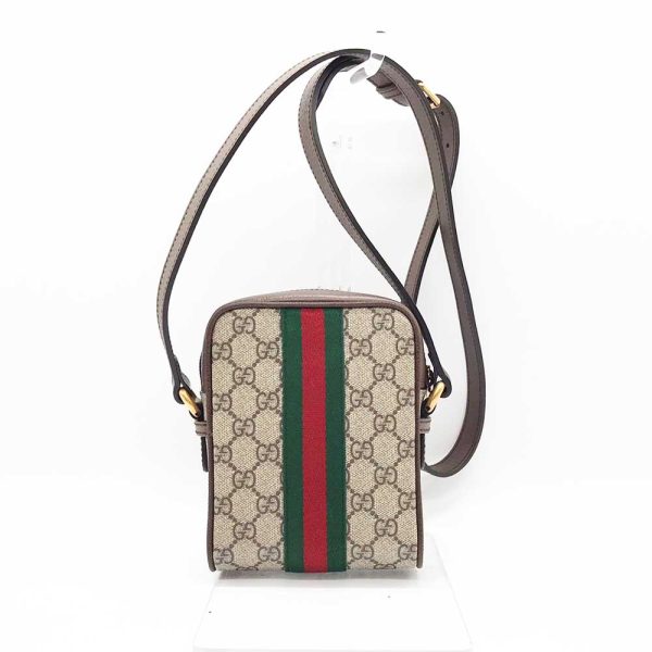 3 gu230921 4m 01 Gucci Shoulder Bag Ophidia GG Leather Brown Beige