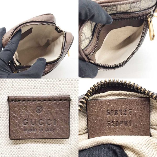 3 gu230921 4m 03 Gucci Shoulder Bag Ophidia GG Leather Brown Beige