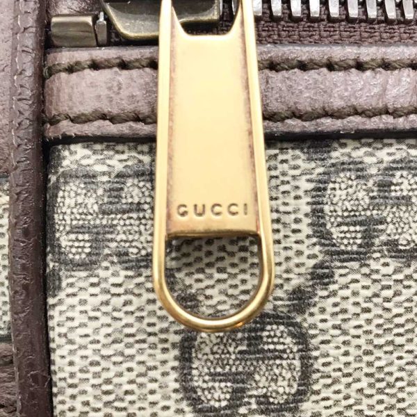 3 gu230921 4m 05 Gucci Shoulder Bag Ophidia GG Leather Brown Beige