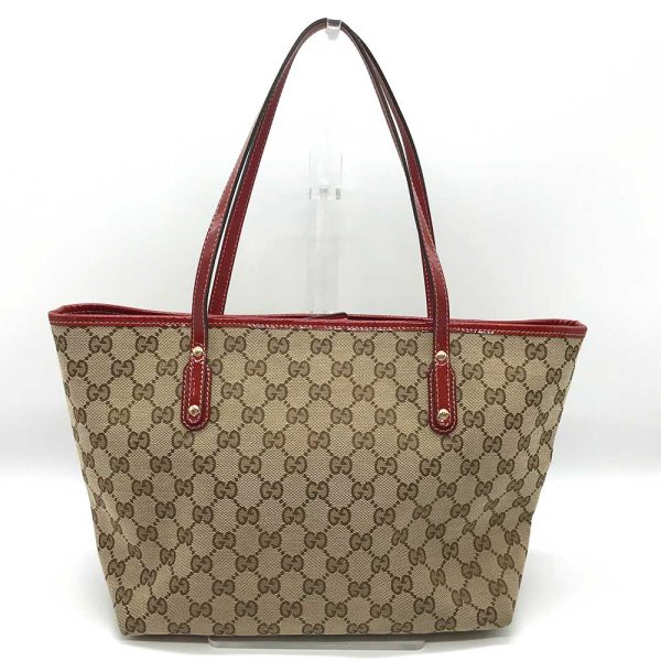 3 gu231019 3u 01 Gucci Chihuahua Santa Tote Bag GG Canvas khaki