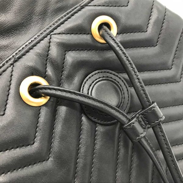 3 gu231102 1u 04 Gucci Backpack GG Marmont Mini Rucksack Black