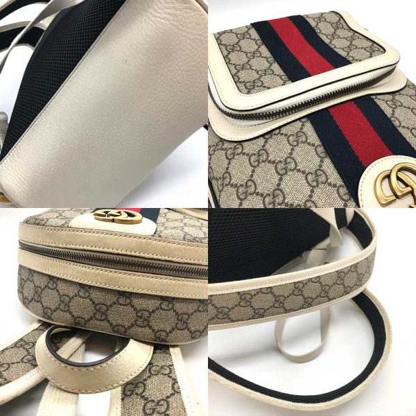 3 gu231108 2u 03 Gucci Ophidia GG Small Backpack Rucksack White