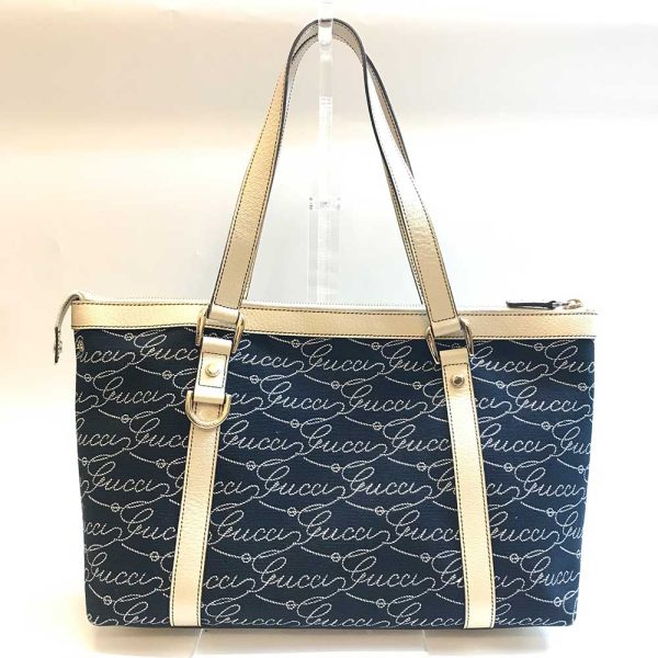 3 gu240428 1r 01 Gucci Tote Bag Canvas Leather Navy