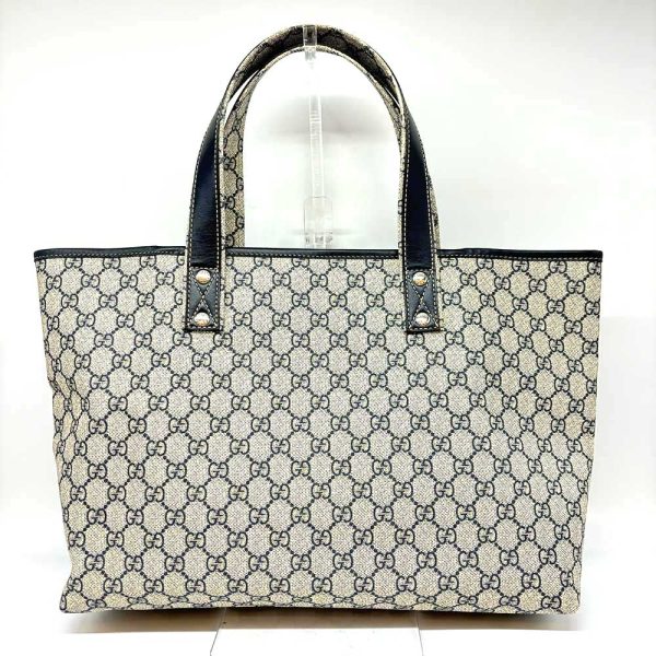 3 gu240605 1 01 Gucci Tote Bag Sherry Line GG Supreme Greige Navy