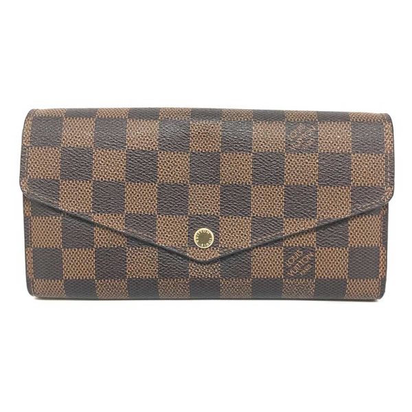 3 lv240525 1 Louis Vuitton Portefeuille Sara Long Wallet Brown