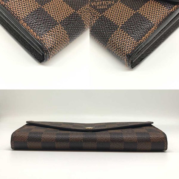 3 lv240525 1 02 Louis Vuitton Portefeuille Sara Long Wallet Brown