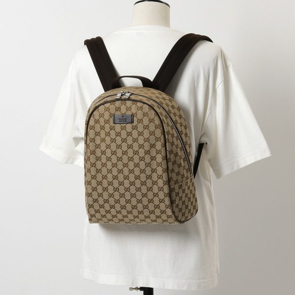 300411307 4 Gucci GG Canvas Backpack Daypack Beige