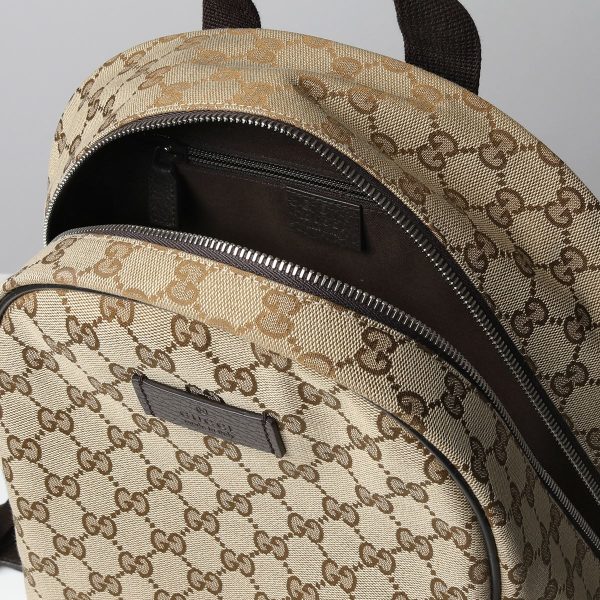 300411307 7 Gucci GG Canvas Backpack Daypack Beige