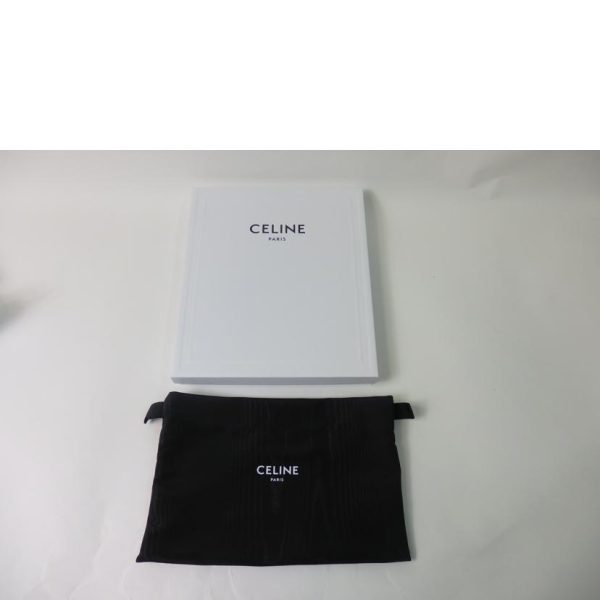 30139 6 Celine Logo Clutch Bag with Strap Anis