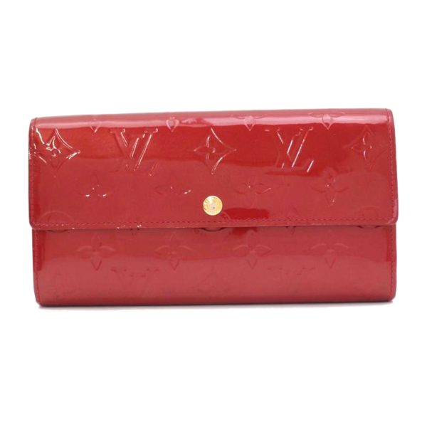 30142 1 Louis Vuitton Portefeuil Sala Vernis Pomme dAmour Red