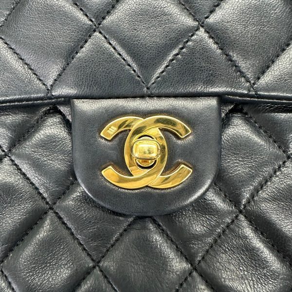 301 15 Chanel Mini Matelasse Lambskin Shoulder Bag Black