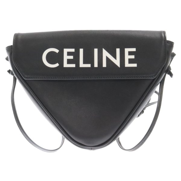 3024c310016 1 Celine Triomphe Canvas Shoulder Bag Black