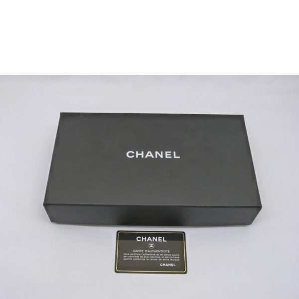 30416 6 Chanel Cambon Line Long Wallet Bag Black