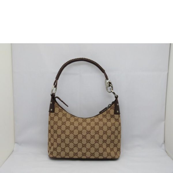 30461 2 Gucci GG Canvas Shoulder Bag Beige