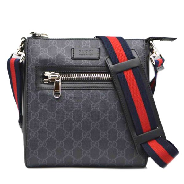 30519 1 Gucci Gg Supreme Small Messenger Bag Black