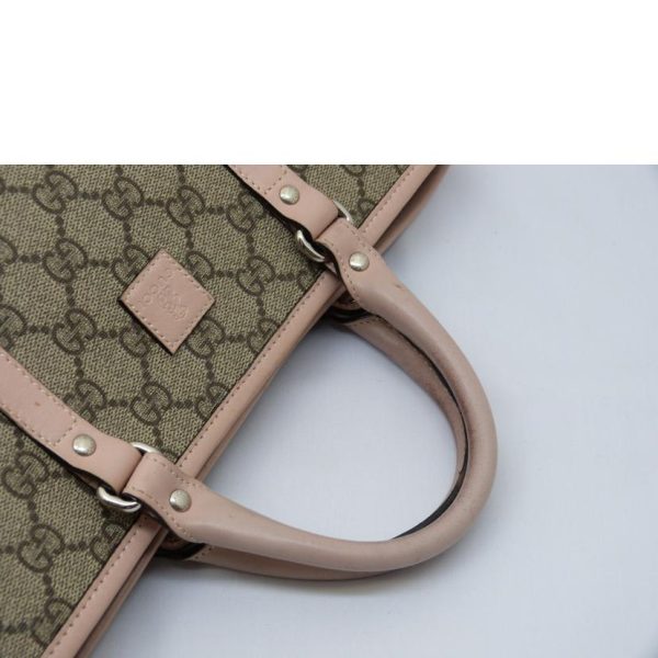 30638 4 Gucci GG Supreme Kids Line Handbag Beige