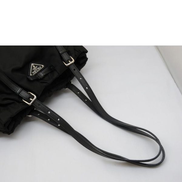 30744 4 PRADA Ribbon Tote Bag Black