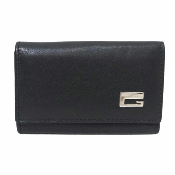 30958 1 Gucci 6 Row Leather Key Case Black