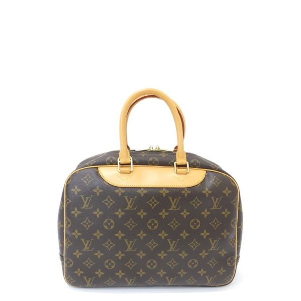 31014 2 Louis Vuitton Deauville Monogram Handbag Brown