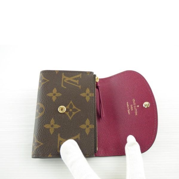 31047 4 Louis Vuitton Portomone Rosali Monogram Wallet Brown