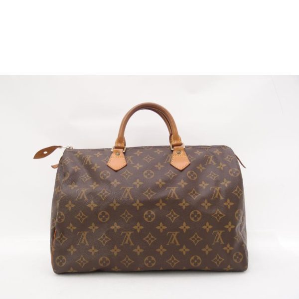 31105 2 Louis Vuitton Old Speedy 35 Monogram Bag Brown