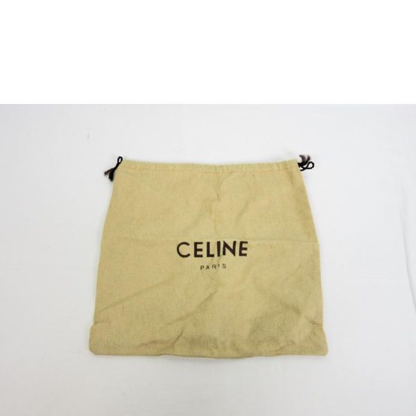 31185 6 CELINE Vintage Diagonal Hook Pochette Black