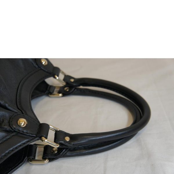 31193 4 Gucci Gucci Shima Leather Hand Bag Black