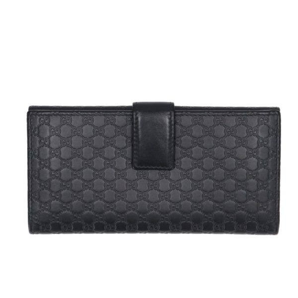 31254 2 Gucci Micro Gucci Shima Long Wallet Black