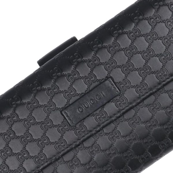 31254 3 Gucci Micro Gucci Shima Long Wallet Black