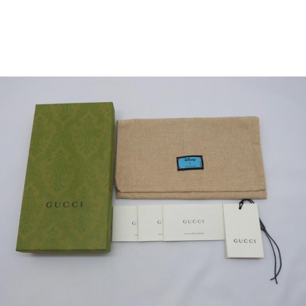 31543 6 Gucci Dex Disney Collaboration Donald Duck Round Zipper Wallet Blue