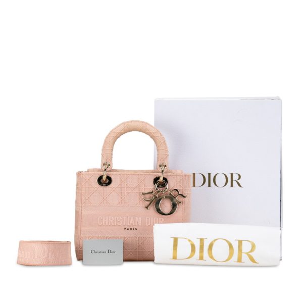 315bl7hxr6j1e7si 13 Dior Canage Lady Dior Medium Tote Bag 2WAY Pink Canvas