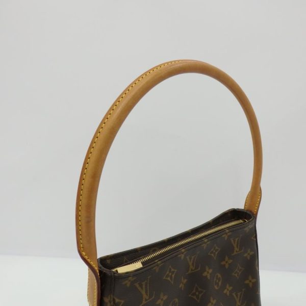 31728 3 Louis Vuitton Looping PM Monogram Tote Bag Brown