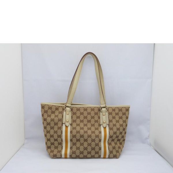 31789 2 Gucci GG Canvas Tote Bag Beige