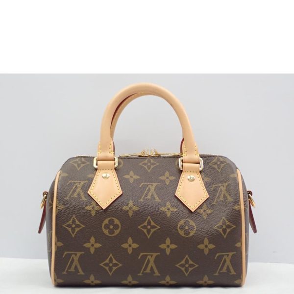 31816 2 Louis Vuitton Speedy Bandouliere 20 Monogram Handbag Brown