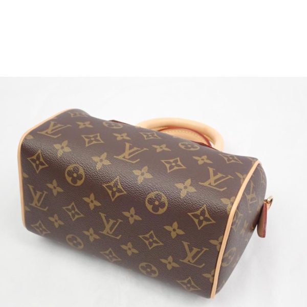 31816 3 Louis Vuitton Speedy Bandouliere 20 Monogram Handbag Brown