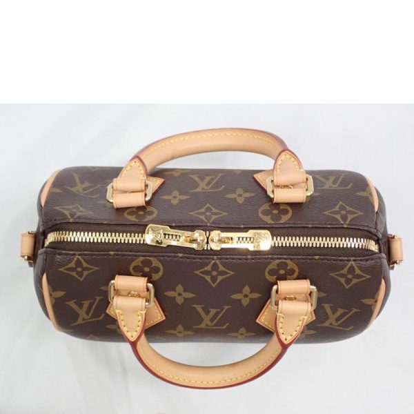 31816 5 Louis Vuitton Speedy Bandouliere 20 Monogram Handbag Brown