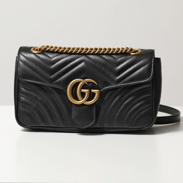 320229793 1 Gucci GG Marmont Quilted Leather Shoulder Bag Black