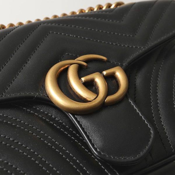 320229793 6 Gucci GG Marmont Quilted Leather Shoulder Bag Black