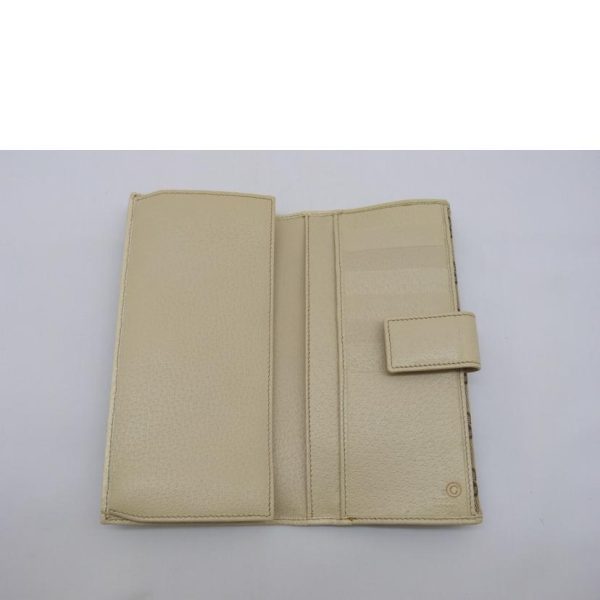 32059 4 Gucci GG Pattern Long Wallet Beige