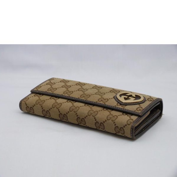 32097 3 Gucci GG Canvas Long Wallet Beige