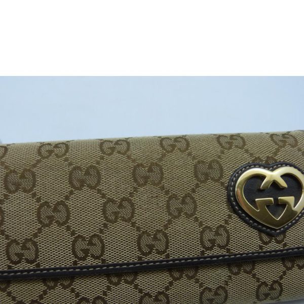 32097 8 Gucci GG Canvas Long Wallet Beige