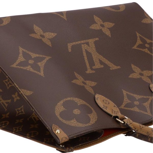 32187 7 Louis Vuitton On The Go GM Monogram Reverse Tote Brown