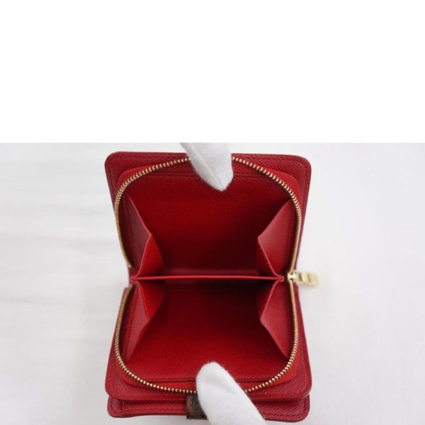 32190 6 Louis Vuitton Compact Zip Monogram Cherry Red