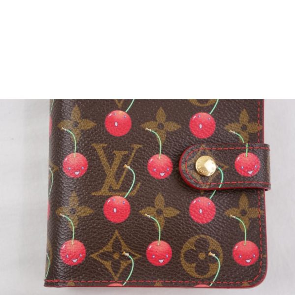 32190 7 Louis Vuitton Compact Zip Monogram Cherry Red