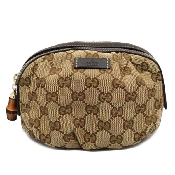 32205 1 Gucci GG Canvas Cosmetic Pouch Beige