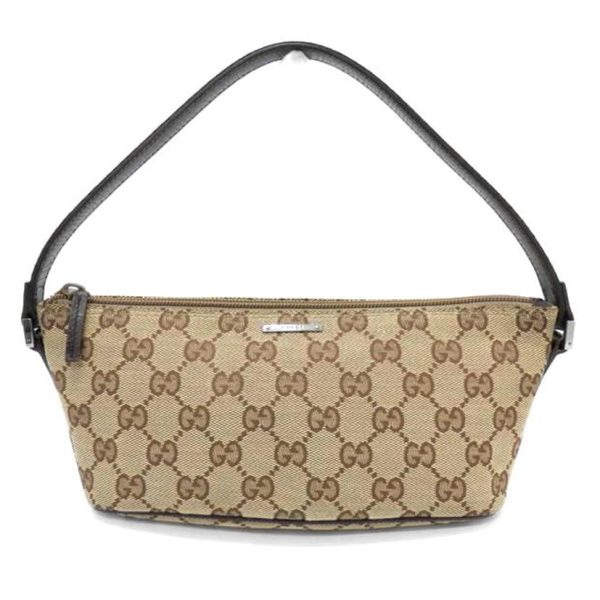 32240 1 Gucci Sherry Line GG Canvas Accessory Pouch Beige