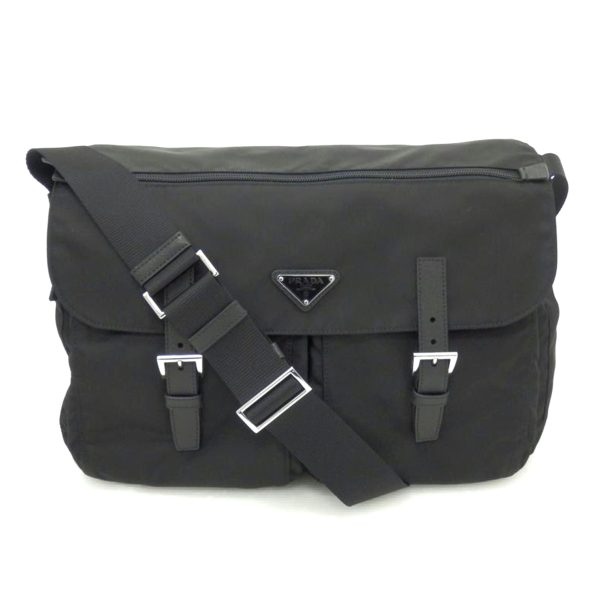 32295 1 PRADA Nylon Shoulder Bag Black