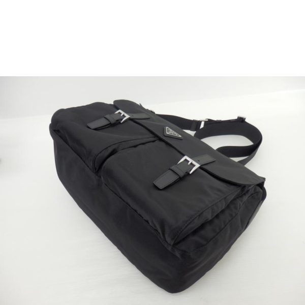 32295 3 PRADA Nylon Shoulder Bag Black